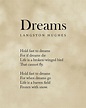 Dreams - Langston Hughes Poem - Literature - Typography 2 - Vintage ...