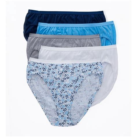 Hanes Hanes Ultimate Womens Comfort Cotton Hi Cut Underwear 5 Pack