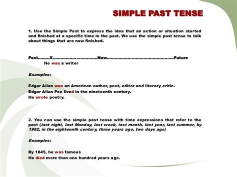 Build Past Simple Simple Past Tense Of Build Past