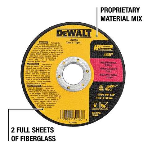Buy Dewalt Cutting Wheel General Purpose Metal Cutting 4 12 Inch 5