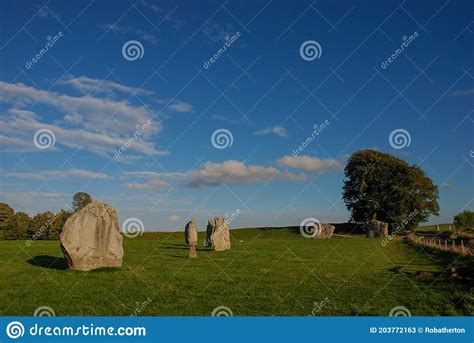 Part Of The Avebury Stone Circle In Wiltshire Stock Image Image Of