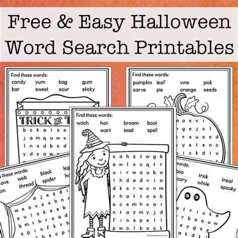 Easy Halloween Word Search Free Printables For Kids