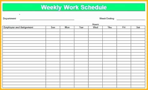 2 Week Work Schedule Template For Your Needs