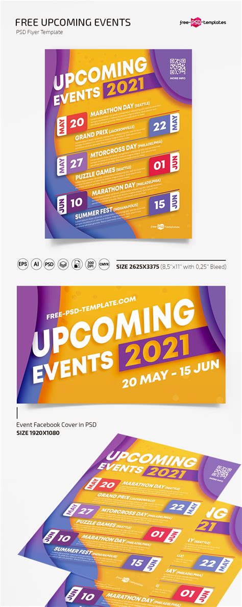 Upcoming Events Flyer Template Free