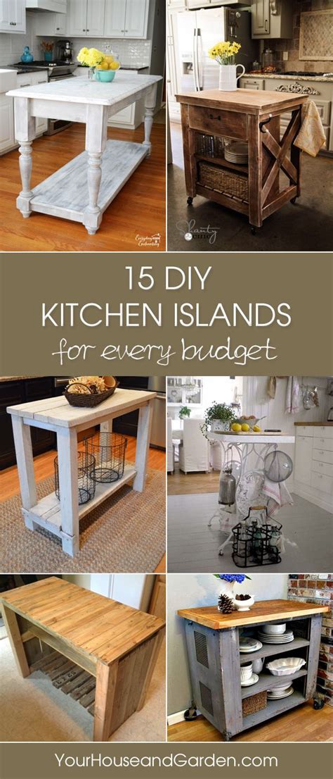 These diy kitchen island ideas will help you build one for your kitchen and save a lot of money. 15 Gorgeous DIY Kitchen Islands For Every Budget | Diy kitchen island, Home diy, Diy kitchen