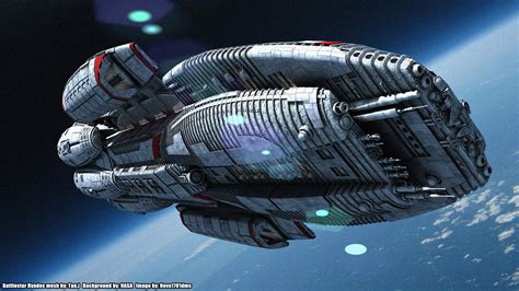1080p Ship Futuristic Sci Fi Battlestar Galactica Spaceship