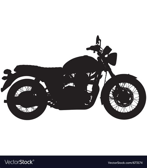 Classic Motorbike Silhouette Royalty Free Vector Image
