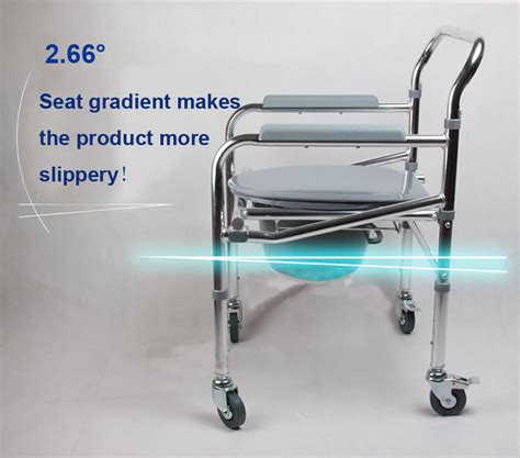 Foldable chairs are convenient for small spaces because you can fold them up and. Folding Aluminum Shower Chair Wheelchair Commode Wheels ...