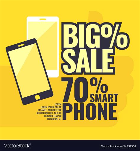 Poster Most Selling Smartphones With A Percent Vector Image