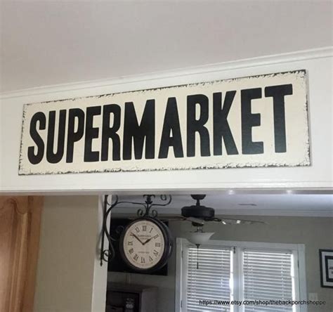 Supermarket Sign Super Market Fixer Upper Style Sign Grocery Sign