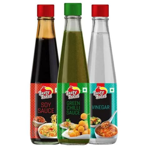 Tasty Treat Chinese Sauces Assorted Pack Soy Sauce Green Chilli Sauce