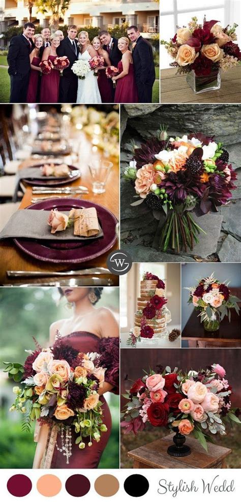 Burgundy And Peach Wedding Colors Warehouse Of Ideas