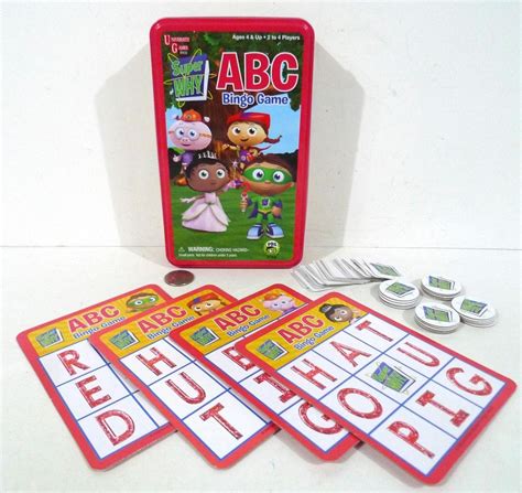 Super Why Abc Bingo Game Pbs Kids Ages 4 1789669971