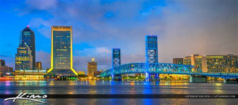 Jacksonville Florida Main Street Bridge Panorama Royal Stock Photo