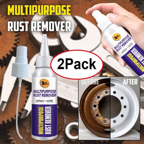 2 Pack Multi Purpose Rust Remover Rust Inhibitor Derusting Spray 100ml
