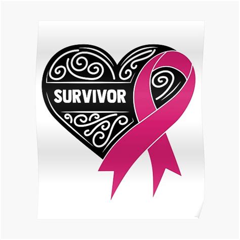 breast cancer survivor pink ribbon awareness chemo mastectomy poster for sale by scott01092