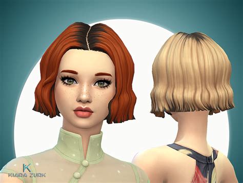 Short 2 Tone Hair Kiara Zurk On Patreon Sims 4 Cas Sims Cc The Sims