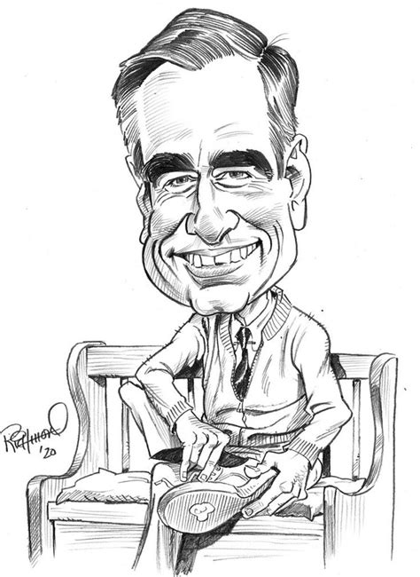 Toms Daily Coronacature Mr Rogers Caricature Sketch Caricature