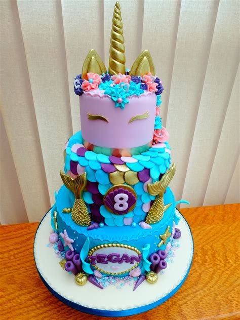 Unimaid Cake Unicorn And Mermaid Xmcx Unicorn Birthday Cake Mermaid