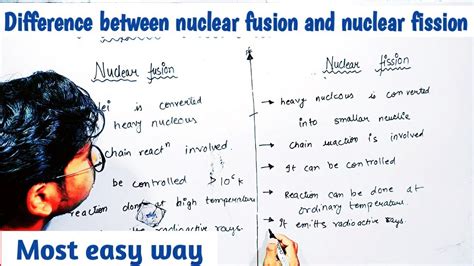 Difference Between Nuclear Fusion And Nuclear Fission Youtube