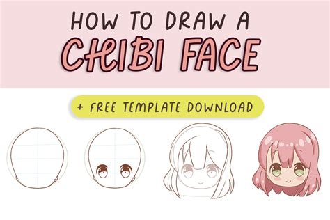 How To Draw A Chibi Face For Beginners Free Chibi Template