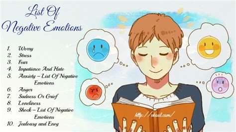 10 Emotions In The Complete List Of Negative Emotions And Feelings