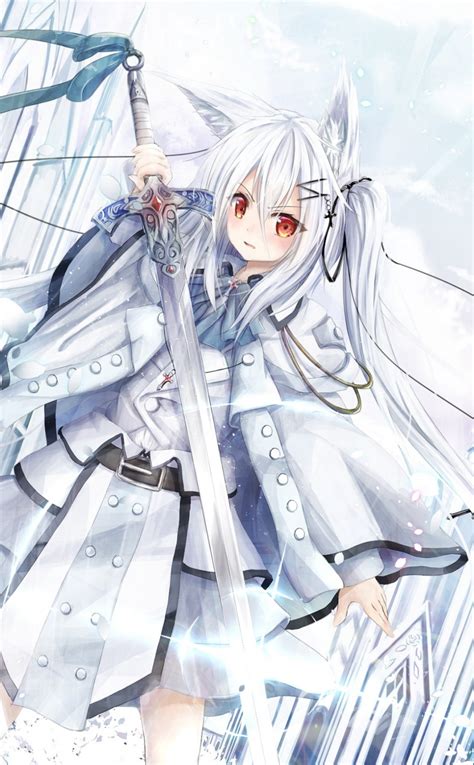 White Hair Anime Girl Fantasy Anime Wallpaper Hd