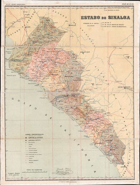 Estado De Sinaloa Geographicus Rare Antique Maps