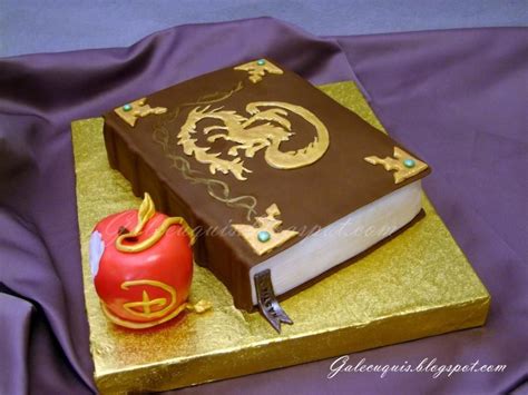 If you love books, then this is your cake… other than the unfortunate fact that friggin fifty shades of gray is laying at the bottom of it. Descendants: Mal´s spell book - Cake by Gardenia ...