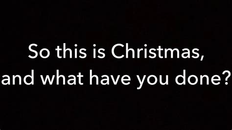 Happy Christmas War Is Over Lyrics YouTube