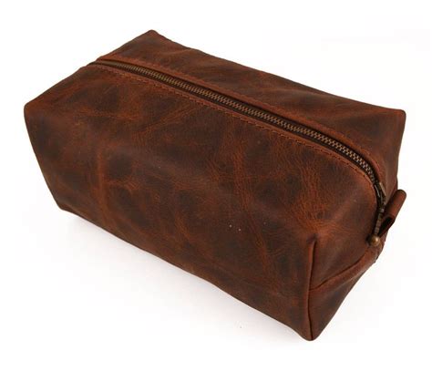 Extra Large Men S Leather Toiletry Bag Iucn Water