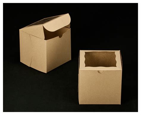 Love your planet while loving your boxes! 2387 - 6" x 6" x 6" Brown/Brown Lock & Tab Box with Window