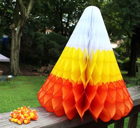 Giant Candy Corn Honeycomb Decoration Right In Time For Halloween