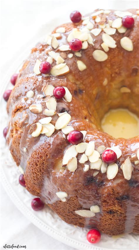 Cream the butter, sugar and orange zest until very well combined and the sugar has more or less. Cranberry Almond Bundt Cake | FaveSouthernRecipes.com