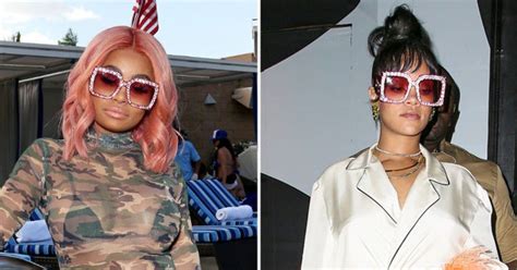 blac chyna and rihanna wore the same pink gucci sunglasses who wore it best gucci sunglasses