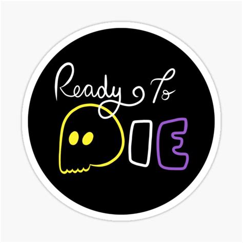 Ready To Die Emo Skull Non Binary Colors Sticker For Sale By
