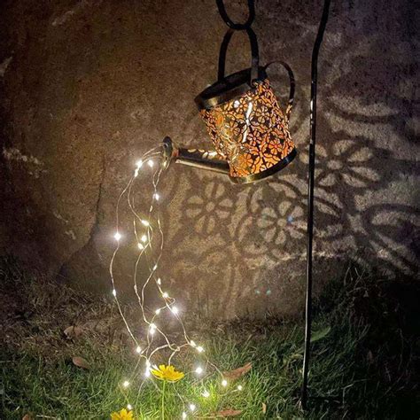 Willstar Watering Can Fairy Lights Solar Outdoor Solar Watering Can Led