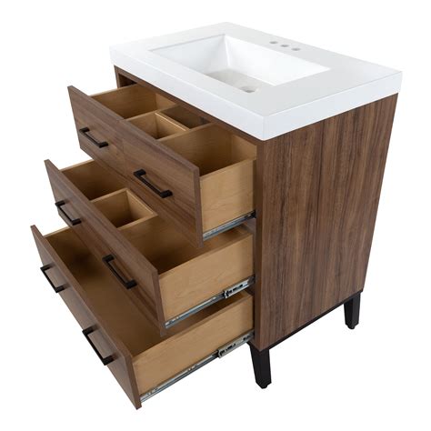 305 3 Drawer Furniture Style Bathroom Vanity With Sink Top — Spring