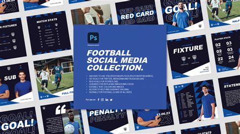 Football Social Media Template Collection Photoshop Tails Creative