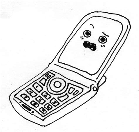 Cell Phone Coloring Page Template Coloring Pages