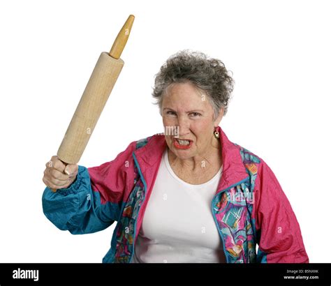 Angry Old Woman Rolling Pin Hi Res Stock Photography And Images Alamy