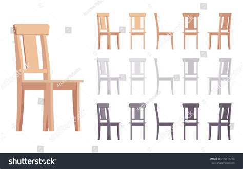Wooden Chair Furniture Set Solid Wood Stock Vector Royalty Free Shutterstock