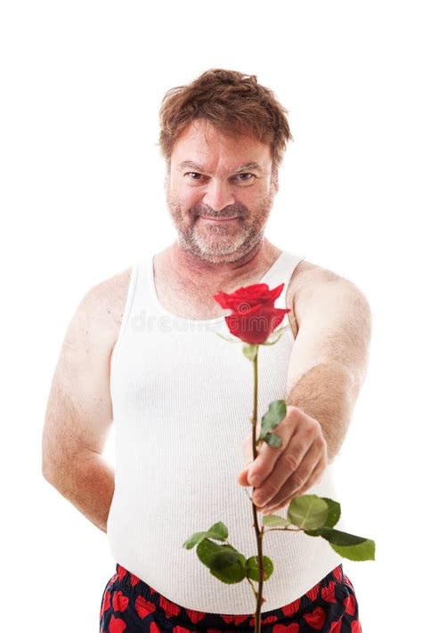 Scruffy Valentines Guy In Underwear Stock Image Image Of Hearts Affection 36833757