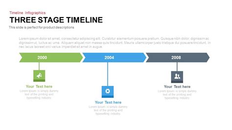 Three Stage Timeline Business Process Business Growth Timeline