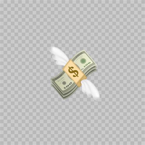 Flying Money Emoji With Wings Dollar Stack Vector 16097059 Vector Art
