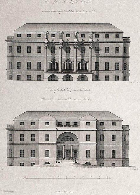 The North And South Fronts Of Luton Hoo As Designed By Robert Adam