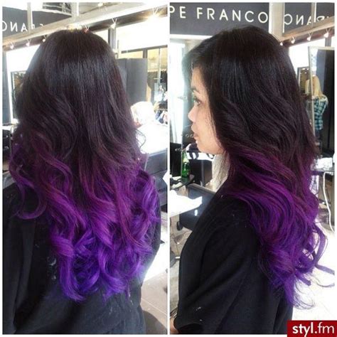 Purple Dip Dye Hair