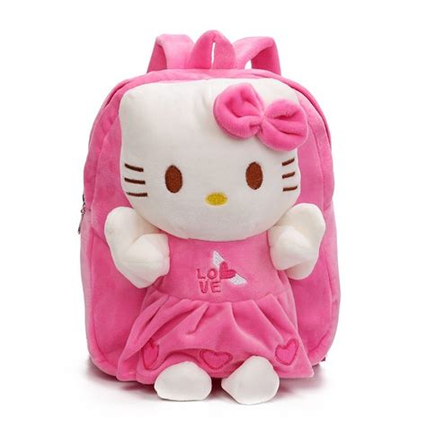 Kindergarten School Backpack Plush Hello Kitty School Bag For Toddlers Kids