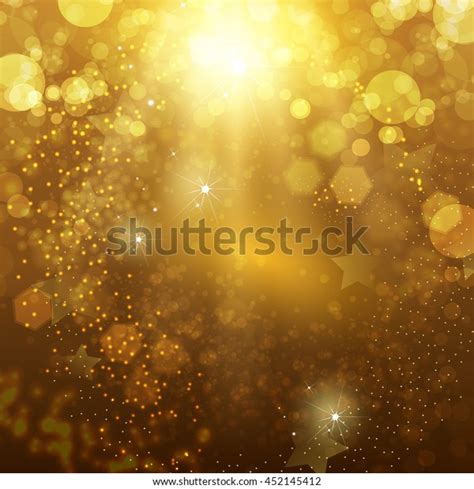 Abstract Golden Glow Christmas Background Gold Stock Vector Royalty