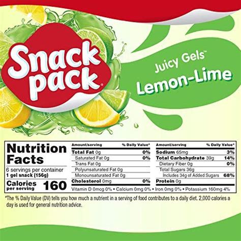 Super Snack Pack Lemon Lime Juicy Gels 6 Count 8 Pack Food Beverages